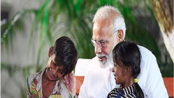PM Modi With His Young Friends PM Modi With His Young Friends