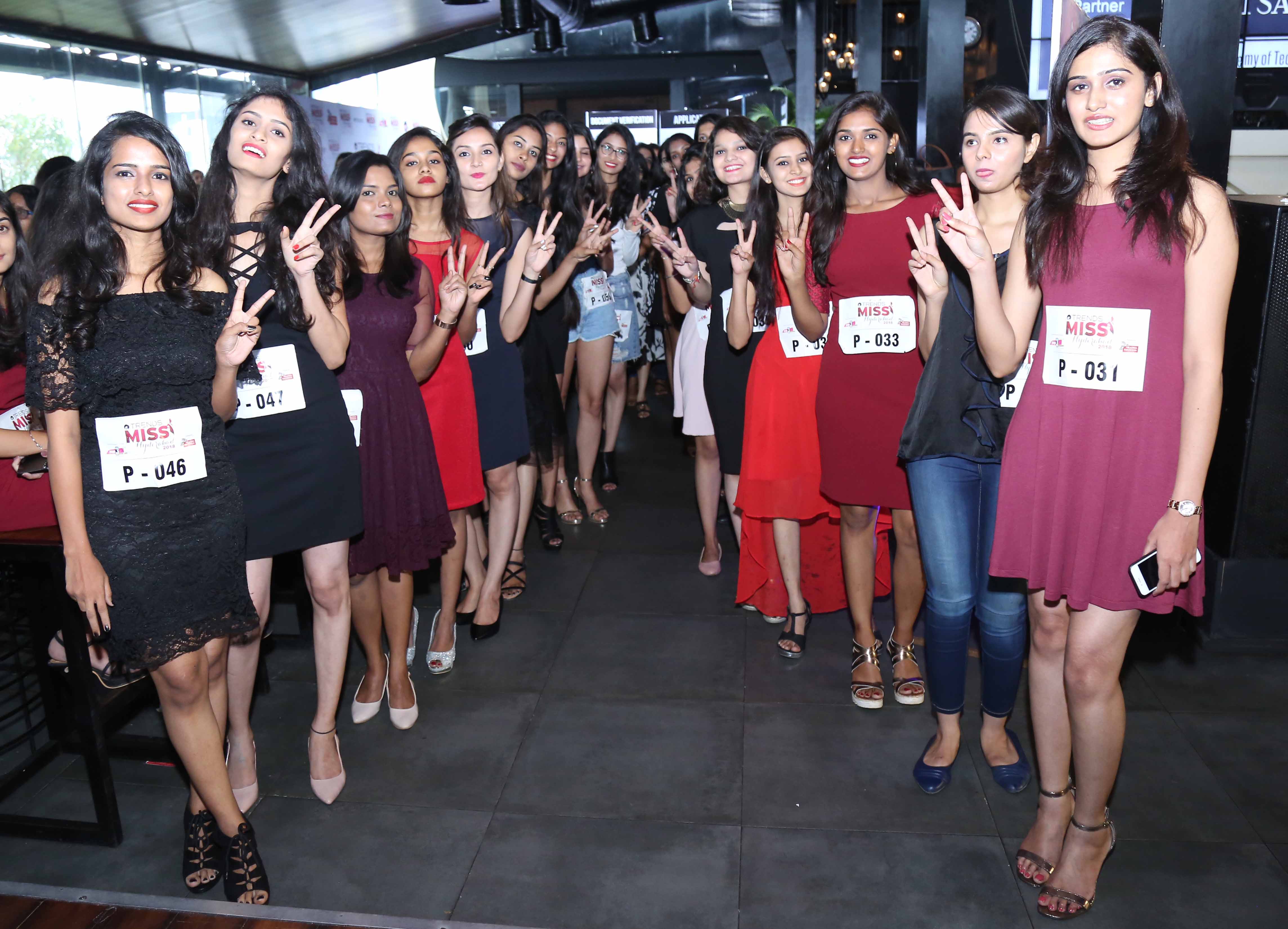 Over 500 Girls Audition at the First Round of Audition of TRENDS MISS HYDERABAD 2018