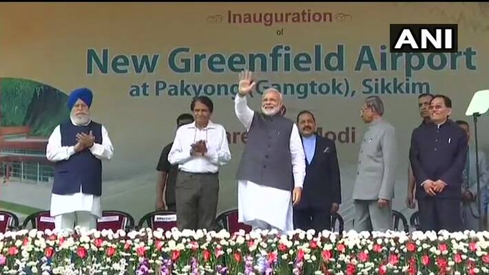 PM Modi inaugurates Sikkim irst and India 100th airport PM Modi inaugurates Sikkim irst and India 100th airport