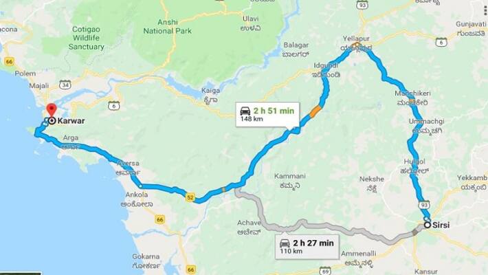 sirsi kumta state highway will close for developing work 18 months Alternative Route sirsi kumta state highway will close for developing work 18 months Alternative Route