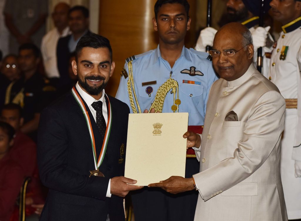 BCCI  Virat Kohli Smriti Mandhana  Rajiv Gandhi Khel Ratna and Arjuna award