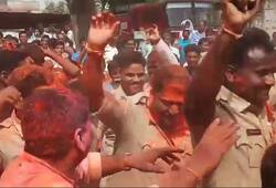 Telangana 2018 police dance  Ganesha procession Medak Video