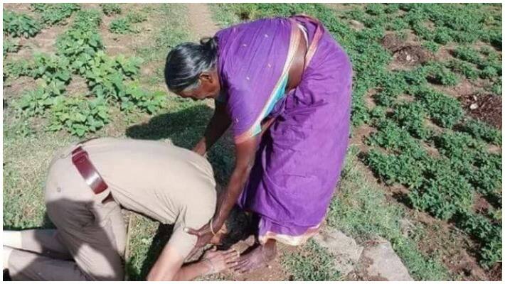 sub inspector got lessing from his mother in agri land karnataka sub inspector got lessing from his mother in agri land karnataka