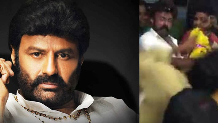 Telugu actor Nandamuri Balakrishna slaps fan selfie