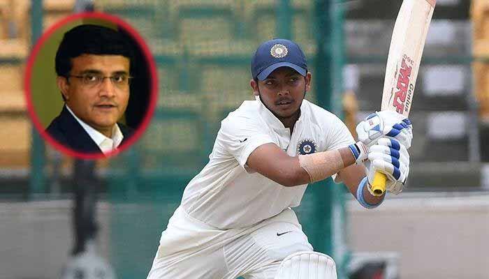 ganguly believes prithvi shaw will play well in australia