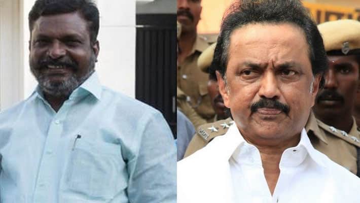 MK Stalin Thirumavalvan clash MK Stalin Thirumavalvan clash