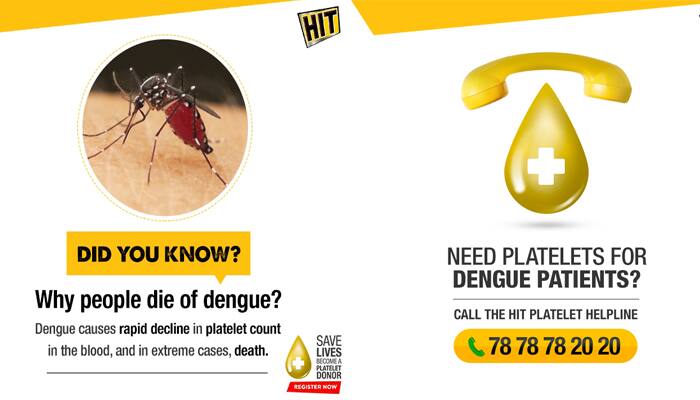 Healthcare HIT Platelet Helpline 7878782020 to Save Lives of Dengue Patients