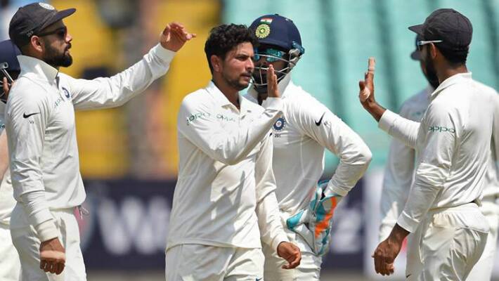 kuldeep yadav new record against west indies test match