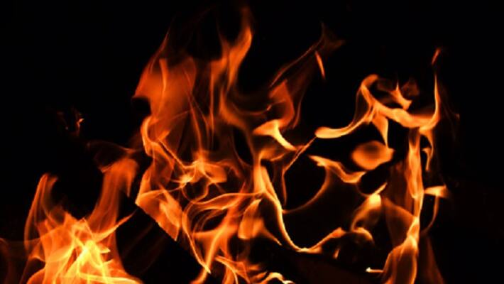 Fire Appear In Challakere Agricultural Land Fire Appear In Challakere Agricultural Land