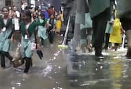 Tamil Nadu Heavy rains in Rameshwaram flood Ramnathswamy temple; devotees trapped inside Video