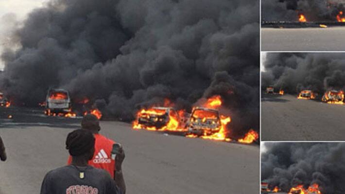 Oil Tanker Road Accident...60 Killed, 100 Burnt Oil Tanker Road Accident...60 Killed, 100 Burnt