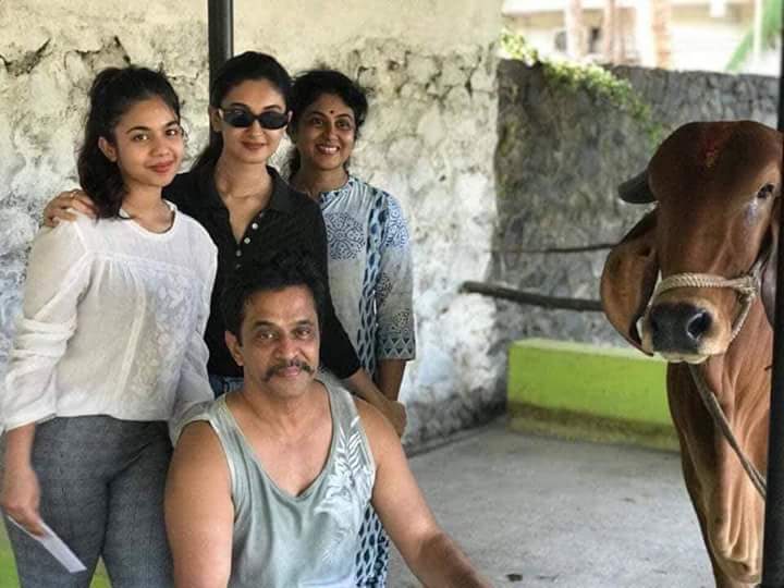arjun daughters gave cow as a birthday gift to arjun