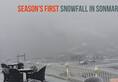 Jammu Kashmir Sonmarg first snowfall weather department moderate rainfall