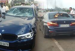 Goa MLA' son hits two girls BMW Car one succumbs injury Video