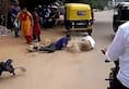 Karnataka Drunk man attacks traffic police Davanagere drunk and drive