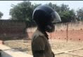 Police in Uttar Pradesh discovered the new way helmets being taken by viral photographs
