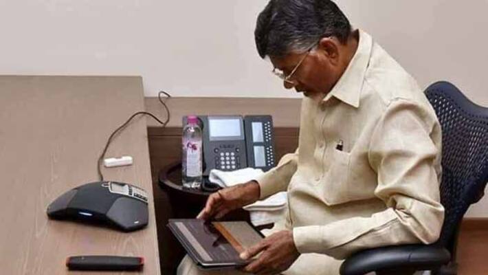 Ap chief minister Chandrababunaidu teleconference on water and devolapment Ap chief minister Chandrababunaidu teleconference on water and devolapment