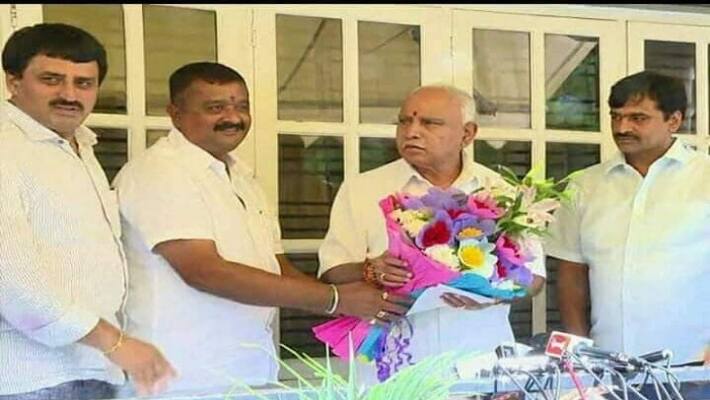 Ramanagara: Congress MLC Lingappas son joins BJP Ramanagara: Congress MLC Lingappas son joins BJP