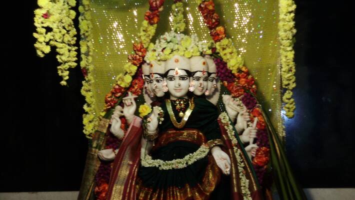 navaratri celebration: goddess durga worshiped as gayatri devi navaratri celebration: goddess durga worshiped as gayatri devi