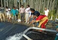 Karnatakas waterman drilling 20,000 borewells dry double farmers income  recharge wells