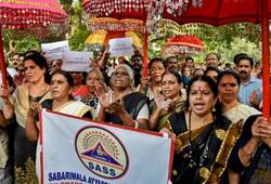 Kerala Sabarimala BJP  field 1,000 women with Irumudikettu