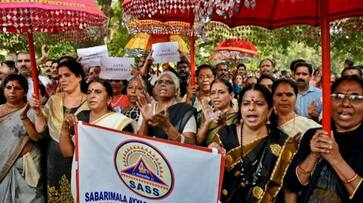 Kerala Sabarimala BJP  field 1,000 women with Irumudikettu