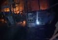 Tamil Nadu Bus collides with tanker blast kills four charred Video accident