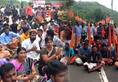 Sabarimala temple row BJP supporters protest over the arrest of Shobha Surendran