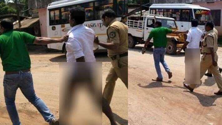 police parading man naked in trivandrum police parading man naked in trivandrum