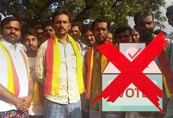 Haraginadoni boycott Karnataka by-election No water vote  Ballari villagers