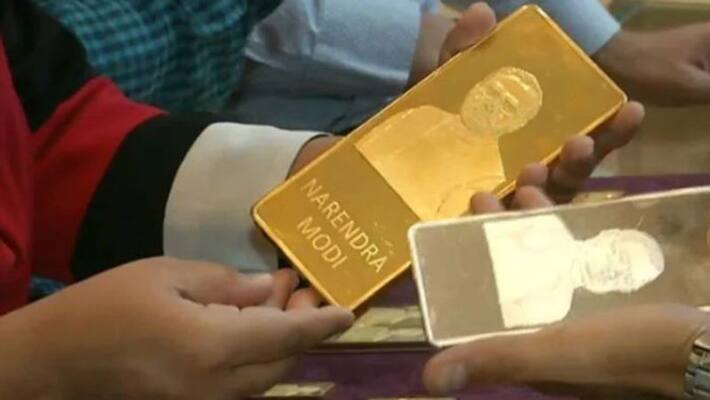 gold and silver bars embossed of modis face is in diwali special gold market gold and silver bars embossed of modis face is in diwali special gold market