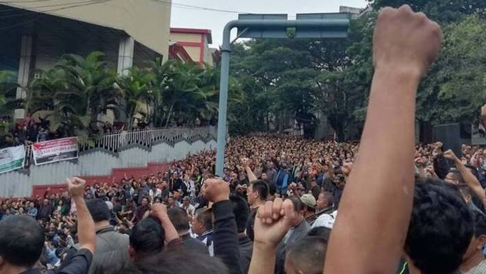 protest against chief electoral officer in Mizoram protest against chief electoral officer in Mizoram