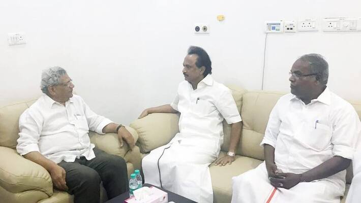 Sitaram Yechury Will be meet MK Stalin Sitaram Yechury Will be meet MK Stalin
