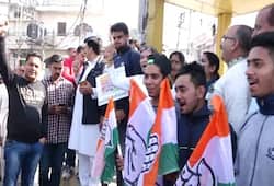 in congress  rally congress workers shouting modi zindabad