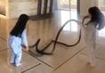 akshay kumar share his daughter's cute workout video