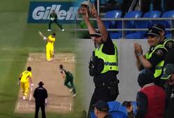 Watch: Police officer takes spectacular running catch at Australia-South Africa 3rd ODI