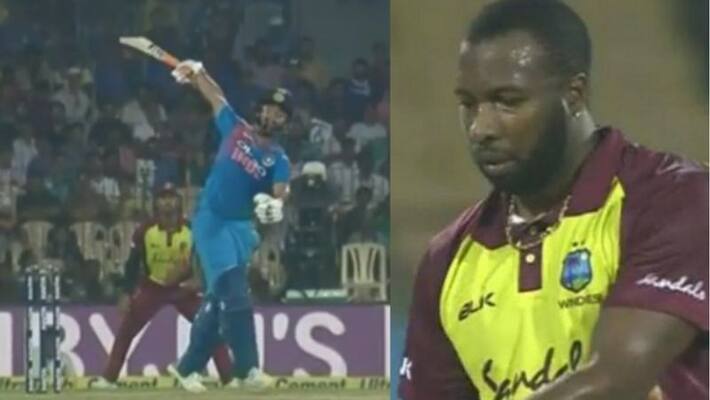 rishabh pant one handed sixer surprised west indies all rounder pollard rishabh pant one handed sixer surprised west indies all rounder pollard