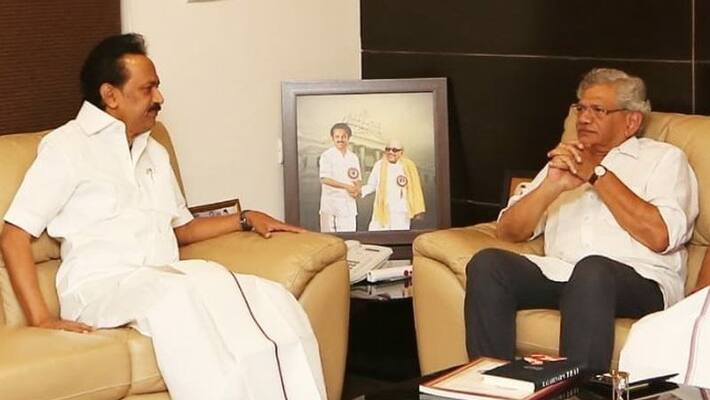 "We're With DMK For 2019 Polls": Sitaram Yechury After Meeting MK Stalin "We're With DMK For 2019 Polls": Sitaram Yechury After Meeting MK Stalin