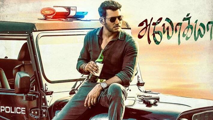 actor vishals 'ayogya' first look poster revealed actor vishals 'ayogya' first look poster revealed