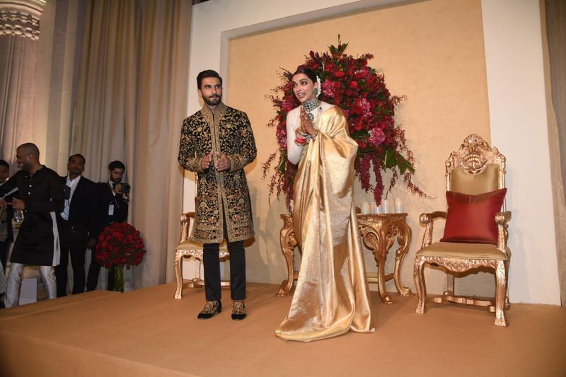 The couple married in Italy’s Lake Como last week and returned to India on Saturday.