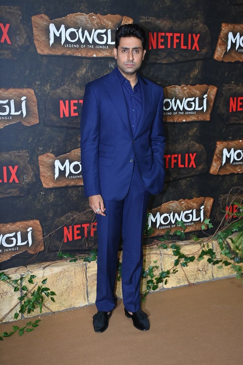 Abhishek Bachchan aka Bagheera also rocked royal blue in solidarity with his Legend of the Jungle mates, Nisha and Baloo.