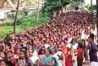 Ayyappa devotees stage massive protest in CPM bastion Kannur