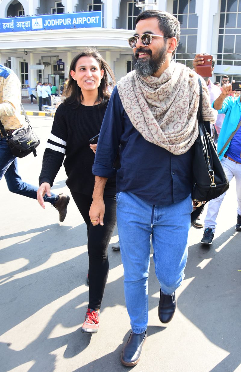 Designer Sabyasachi Mukherjee is in a overdrive as he arrives in Jodhpur after wrapping the DeepVeer wedding in Lake Como, Italy.