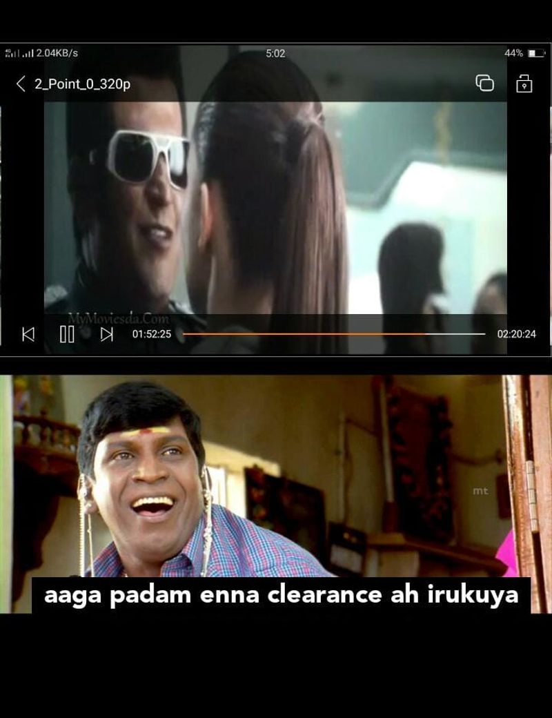 Atlee and 2 point o movie meme
