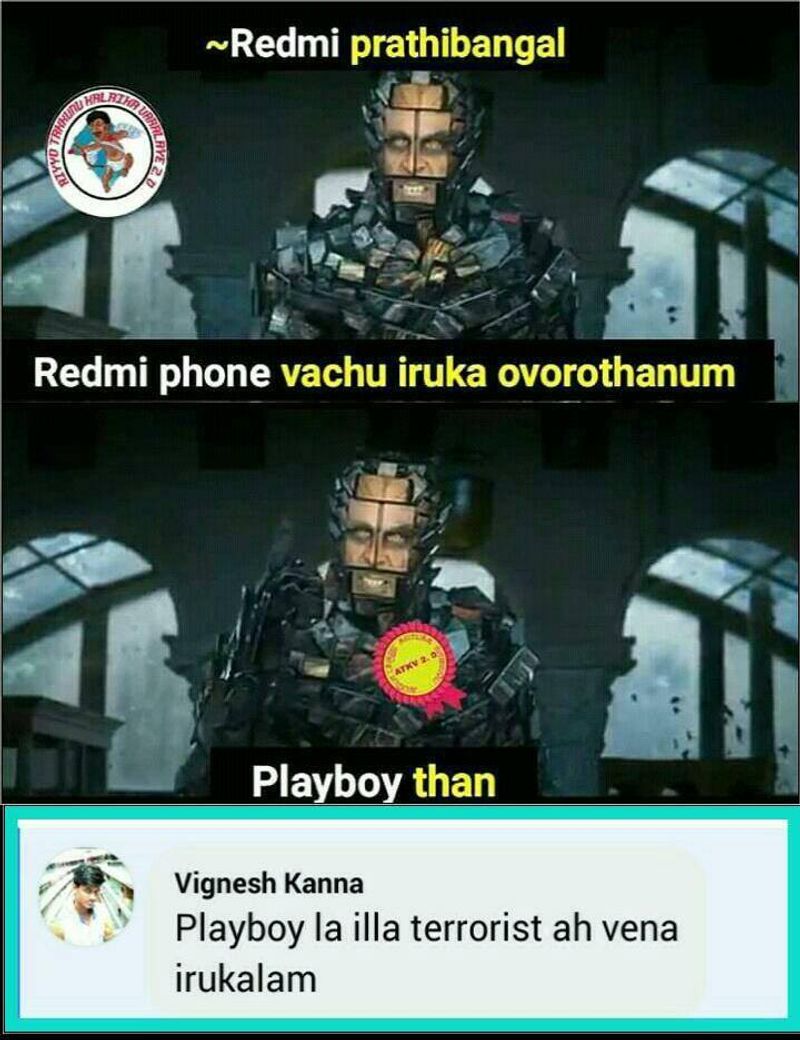 Atlee and 2 point o movie meme