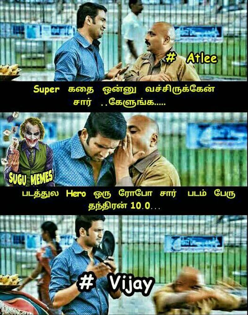 Atlee and 2 point o movie meme