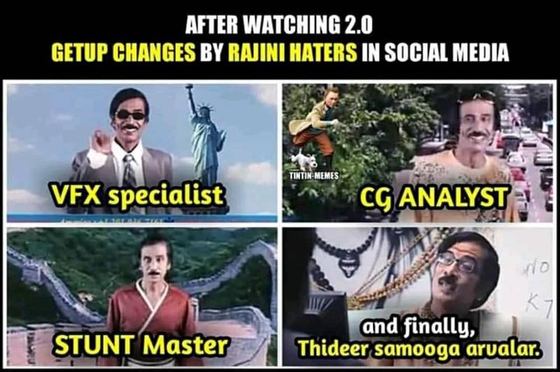 Atlee and 2 point o movie meme