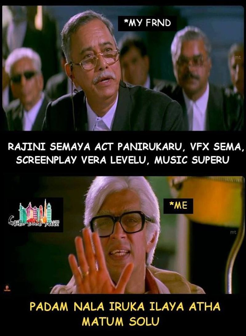 Atlee and 2 point o movie meme