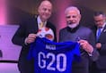 PM Narendra Modi receives special football jersey from FIFA president during G-20 summit