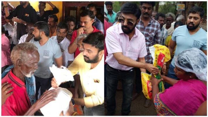 actor mohan help the gaja affected place actor mohan help the gaja affected place